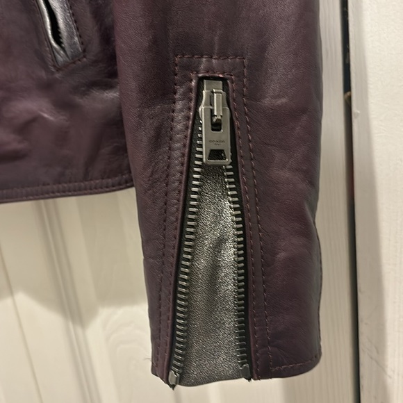 Silver and purple Coach glam rock leather jacket 🎸 - Picture 4 of 11